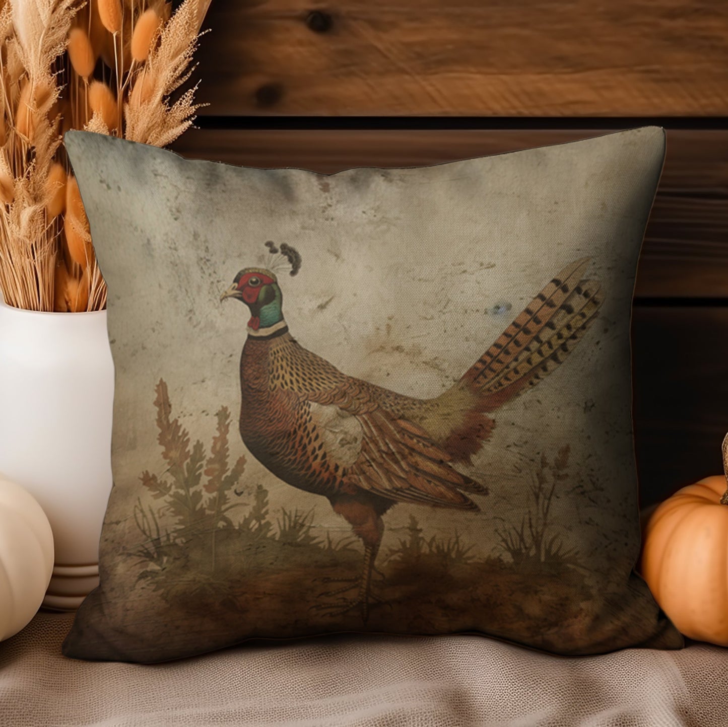 Pheasant Throw Pillow Cover