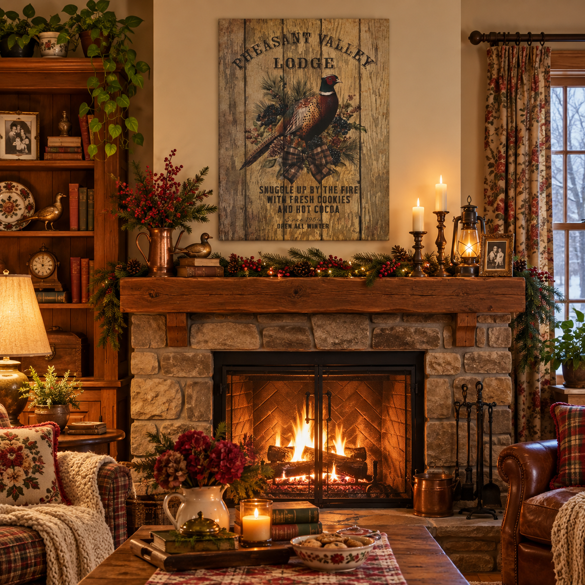 Pheasant Valley Lodge Personalized Canvas Wall Art