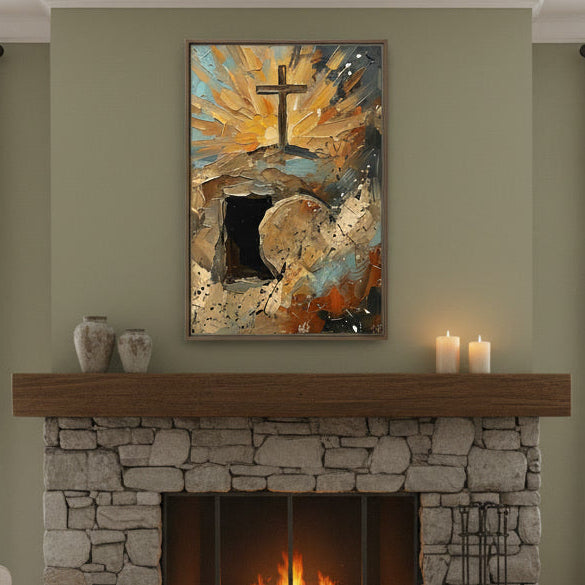 The Tomb is Empty Framed Canvas