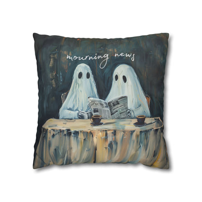 Mourning News Ghost Pillow Cover