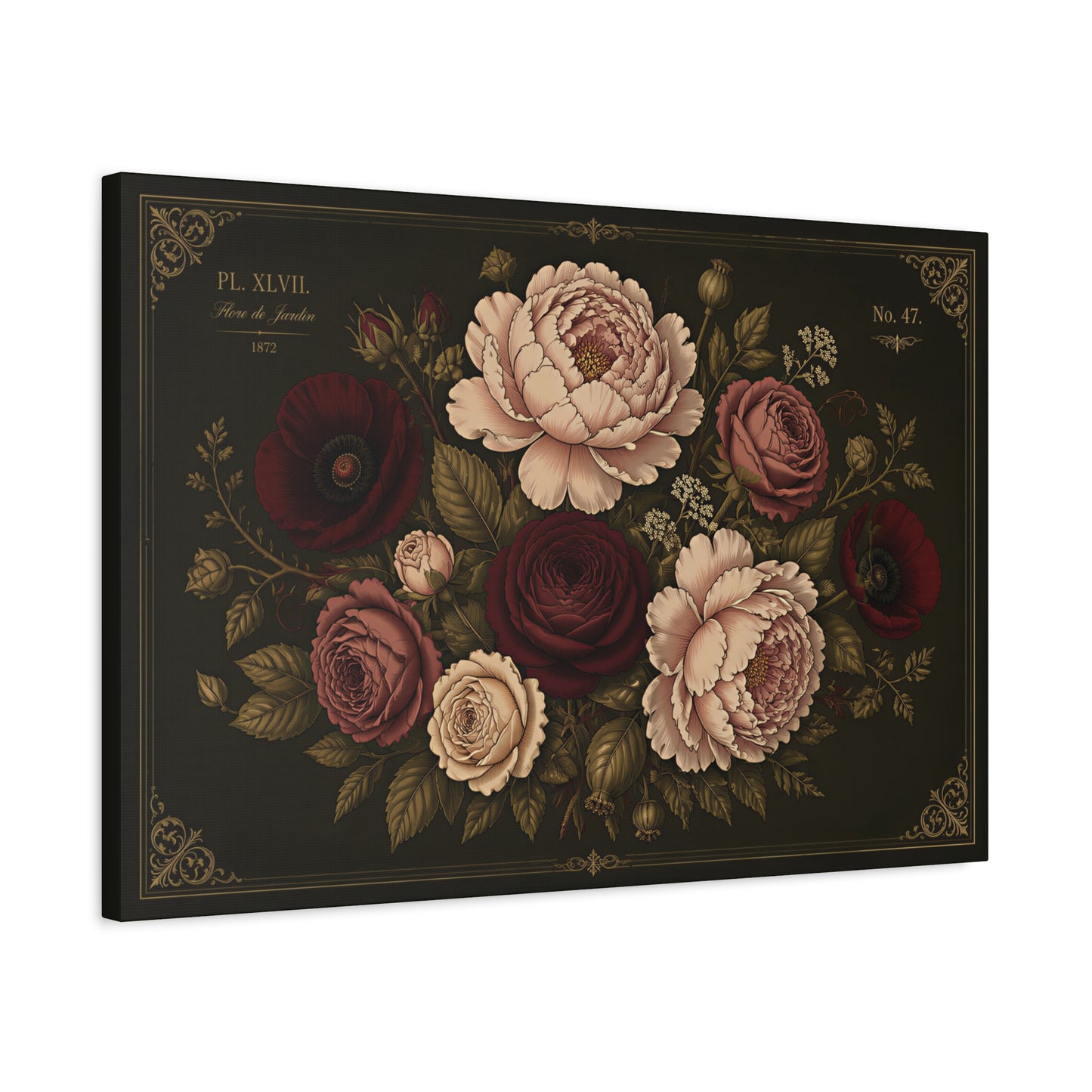 Flore de Jardin Moody Botanical Canvas Art