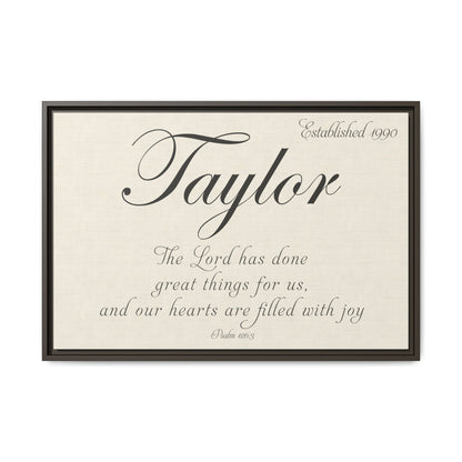 Personalized Christian Wedding Gift Psalm 126:3