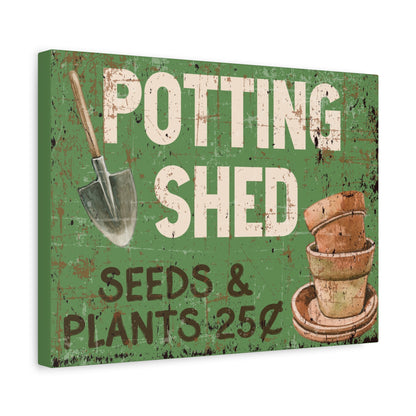 Potting Shed Canvas Wall Art