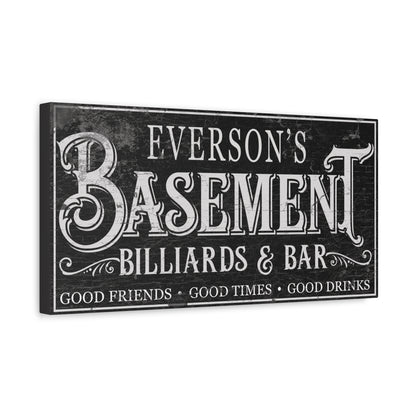 Personalized Bar & Billiard Sign