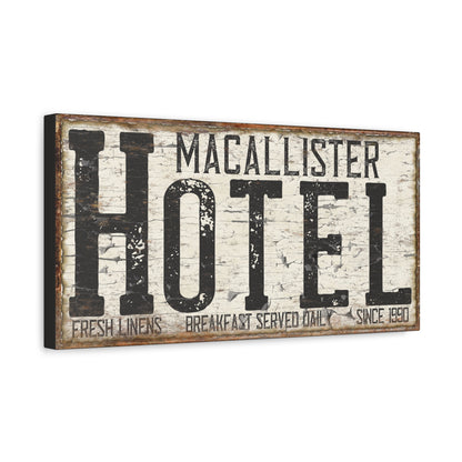 Personalized Hotel Sign