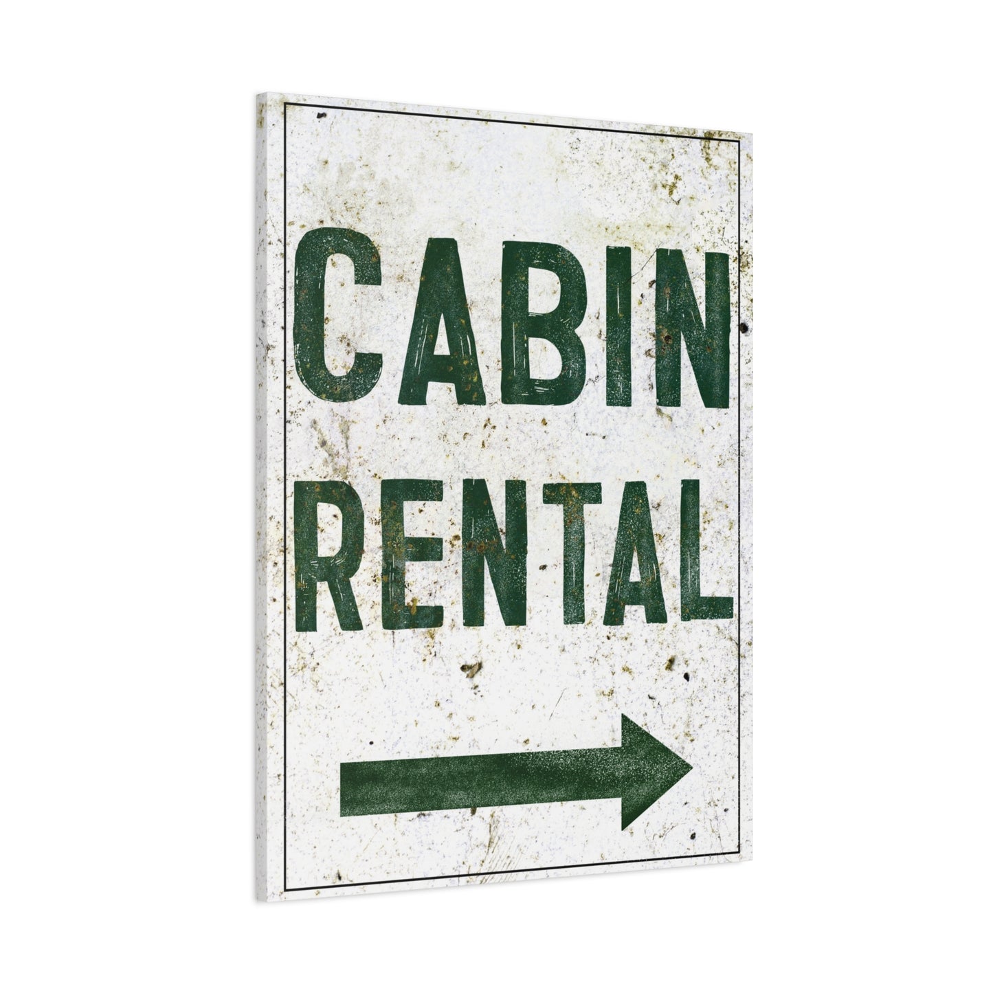 Cabin Rental Rustic Canvas Art