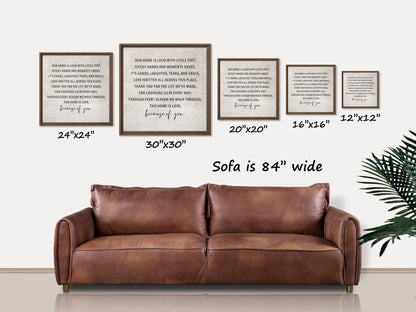 This Home Is Love Because of You Framed Canvas Art