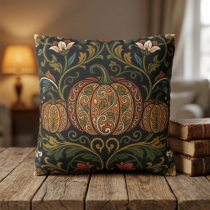 William Morris Botanical Pumpkins Pillow Cover
