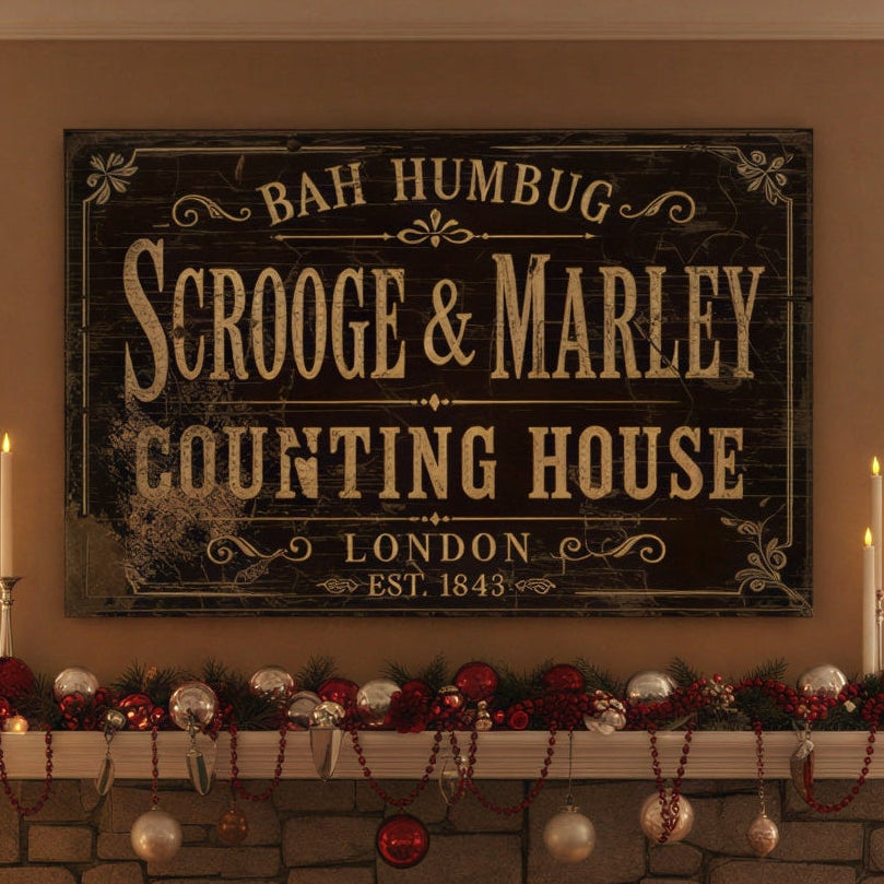 Scrooge & Marley Christmas Canvas