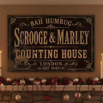 Scrooge & Marley Christmas Canvas
