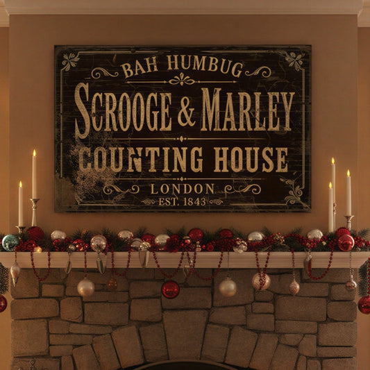 Scrooge & Marley Christmas Canvas