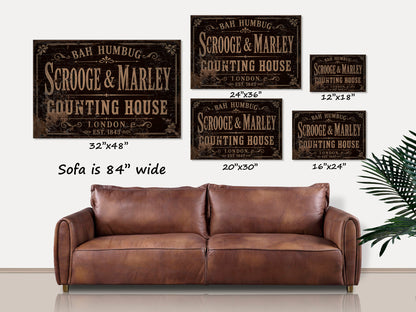 Scrooge & Marley Christmas Canvas