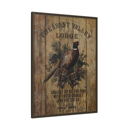 Pheasant Valley Lodge Personalized Wood Framed Wall Art