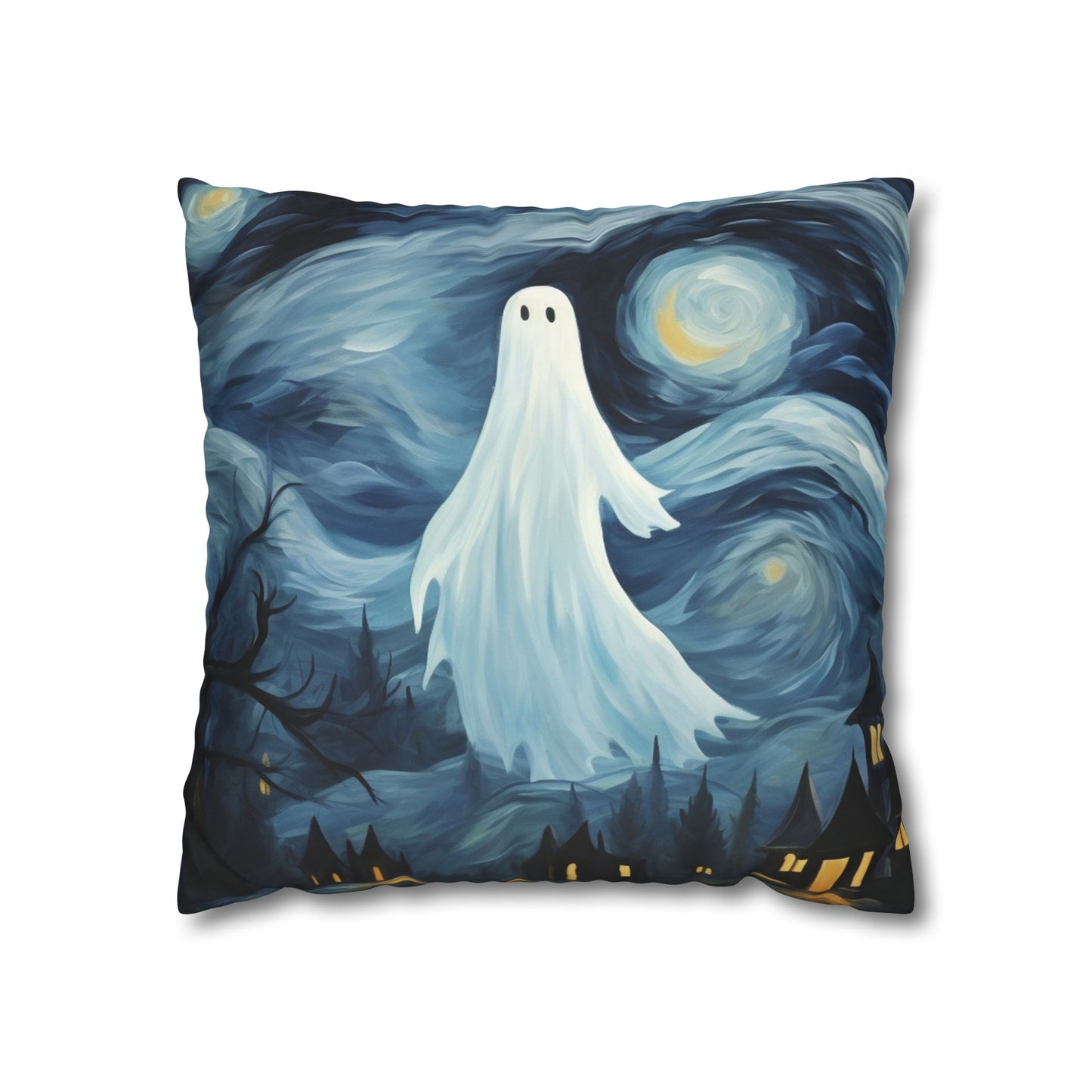 Vincent Van Ghost Starry Night Pillow Cover