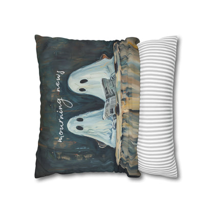 Mourning News Ghost Pillow Cover