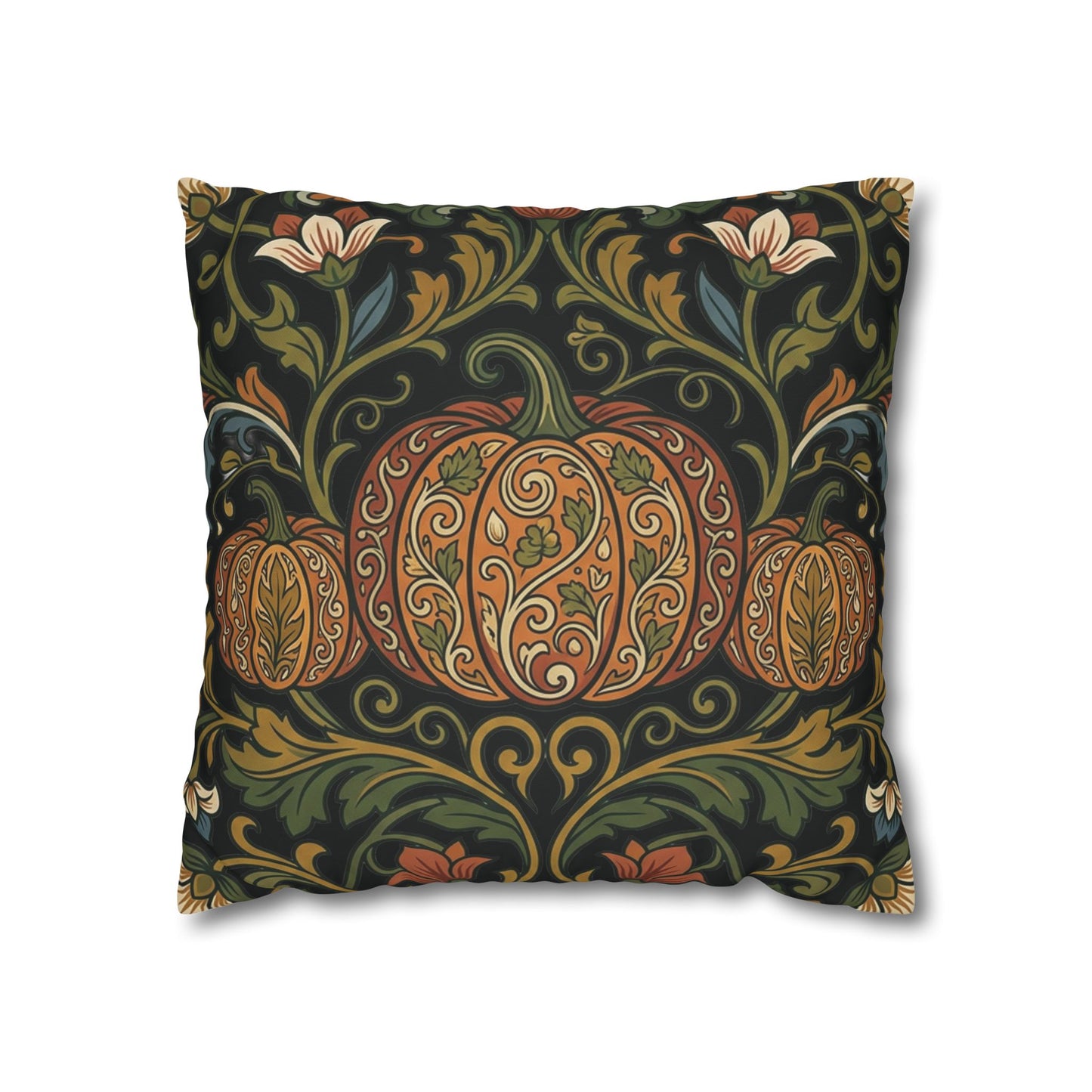 William Morris Botanical Pumpkins Pillow Cover