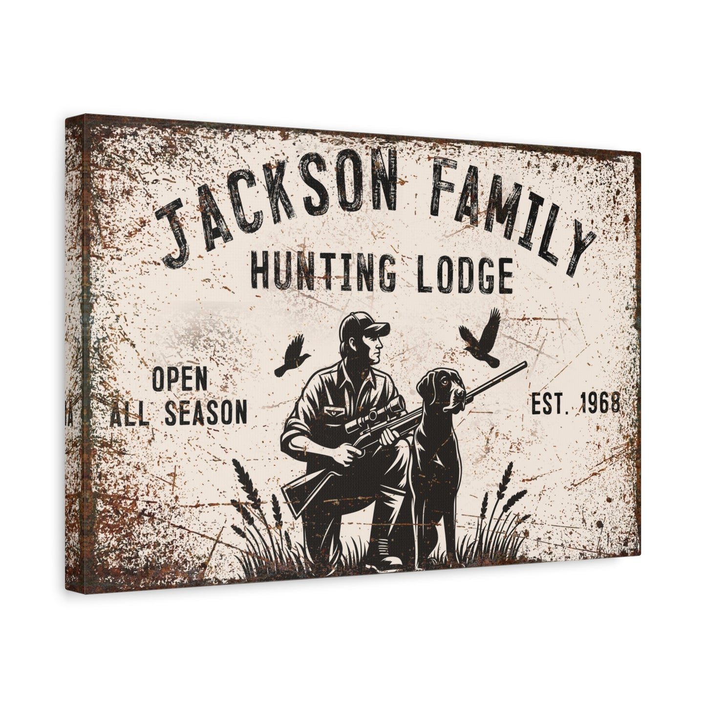 Personalized Family Hunting Lodge Sign