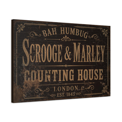Scrooge & Marley Christmas Canvas