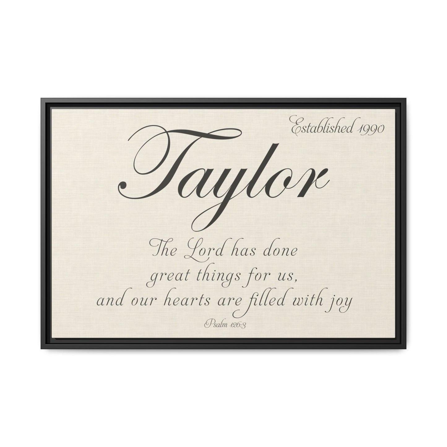 Personalized Christian Wedding Gift Psalm 126:3