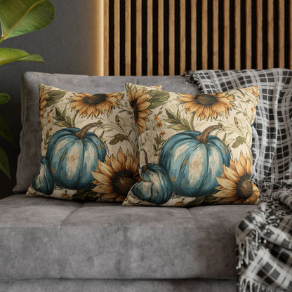 Pumpkins and Sunflowers Pillow Cover