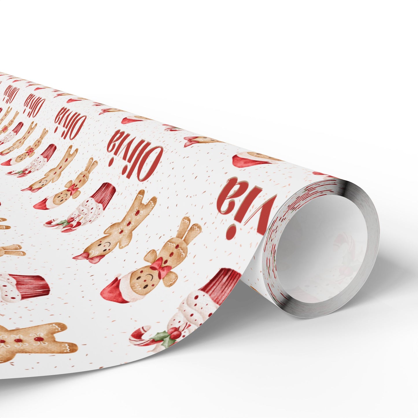 Personalized Gingerbread Christmas Gift Wrap