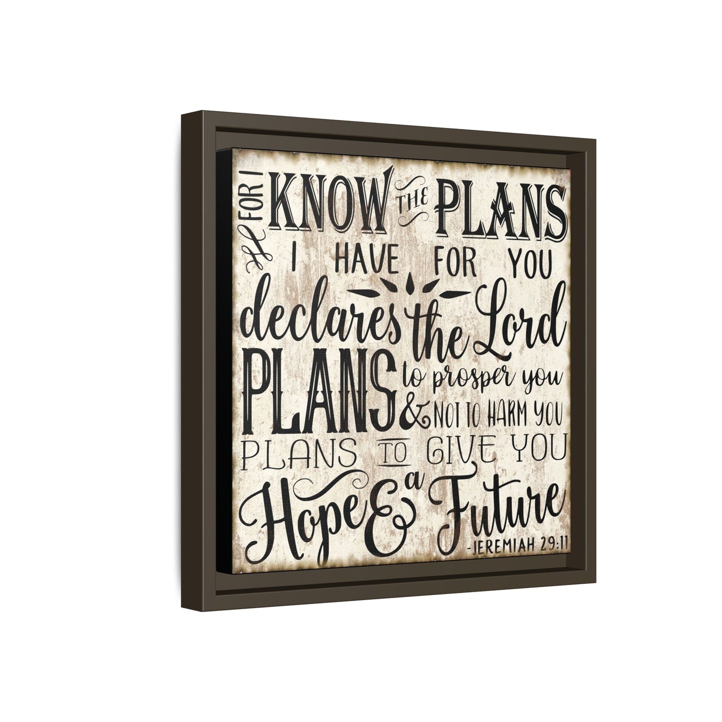 Jeremiah 29:11 Framed Canvas Print