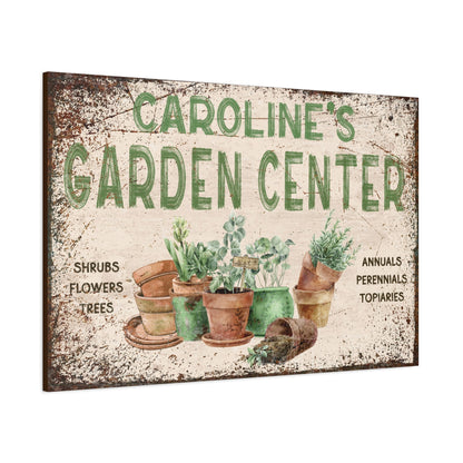 Personalized Garden Center Canvas