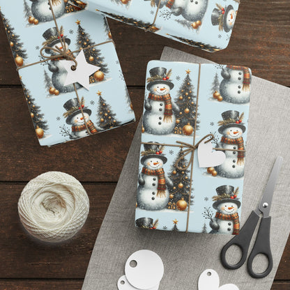 Snappy Snowman Wrapping Paper for Gifts