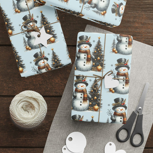Snappy Snowman Wrapping Paper for Gifts