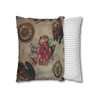 Alice in Wonderland Steampunk Pillow Cover
