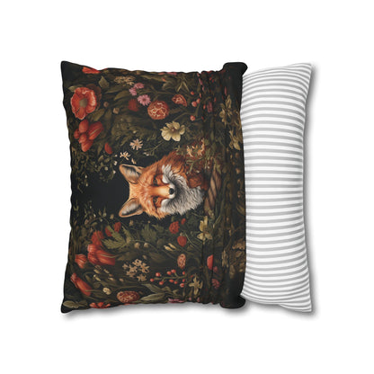William Morris Inspired Fox Pillow Cover