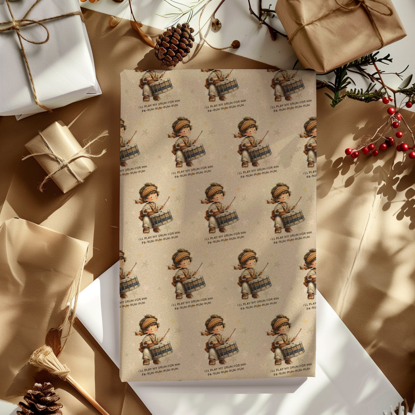 Little Drummer Boy Premium Gift Wrap