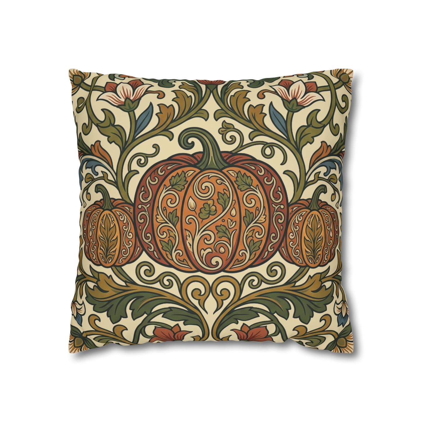 William Morris Botanical Pumpkins Pillow Cover