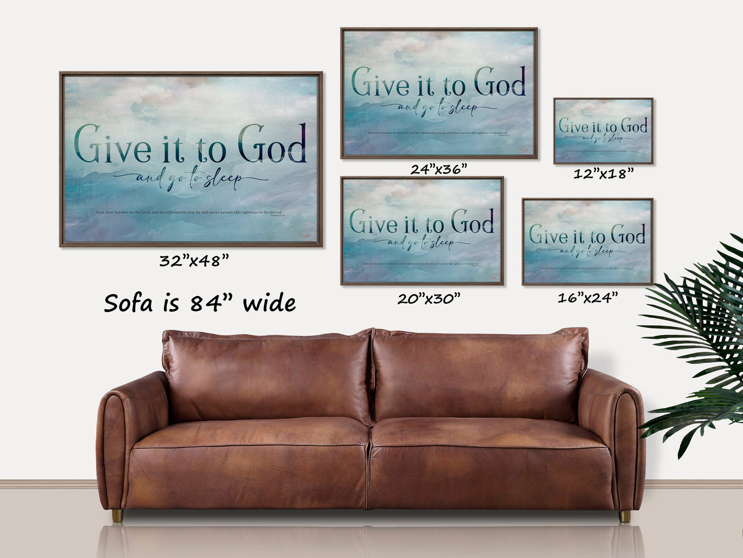 Give It to God and Go to Sleep Matte Canvas Framed