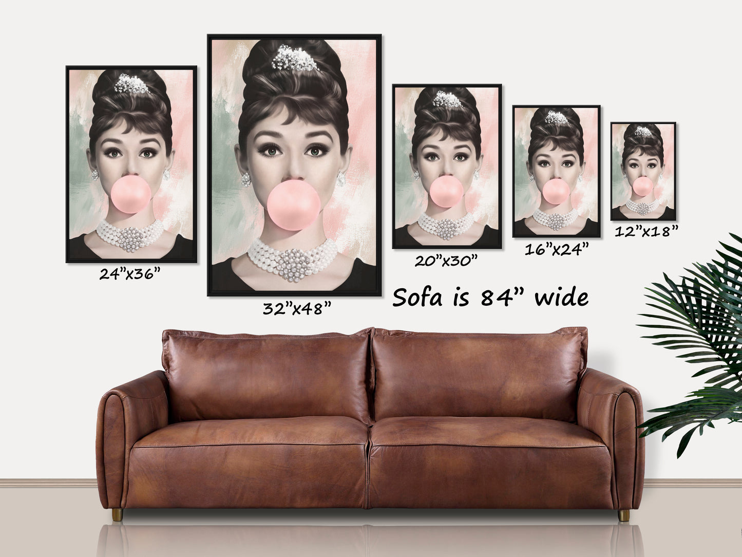 Audrey Bubble Abstract Framed Canvas