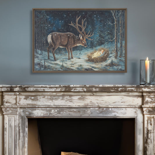 Majesty Wood Framed Canvas Wall Art