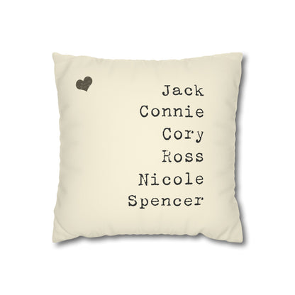 Personalized Names Pillow with a Heart