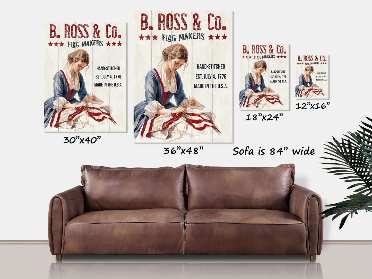 B Ross & Co. Patriotic Canvas Wall Art