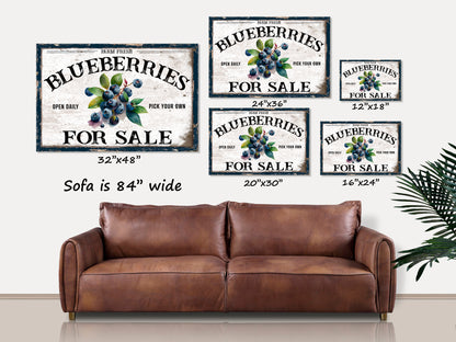 Blueberries for Sale Canvas Art