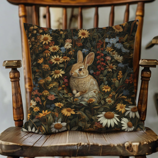 William Morris Inspired Rabbit Pillow Cover