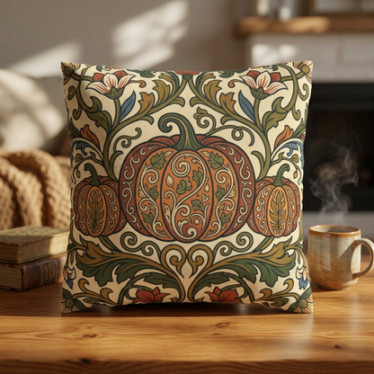 William Morris Botanical Pumpkins Pillow Cover
