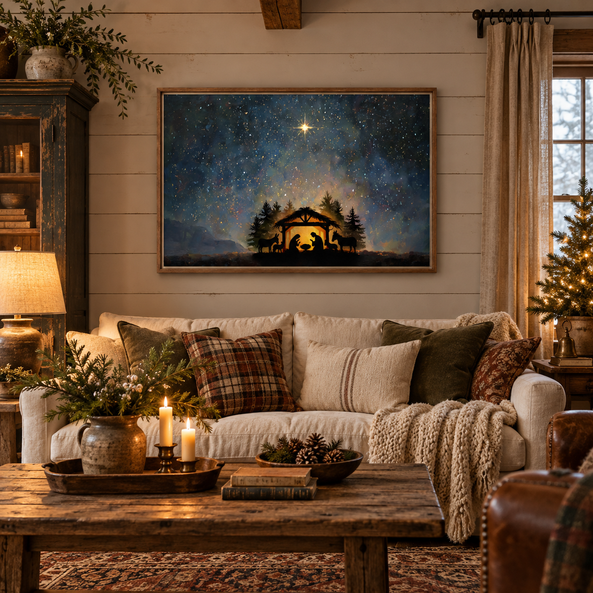 Emmanuel Wood Framed Canvas