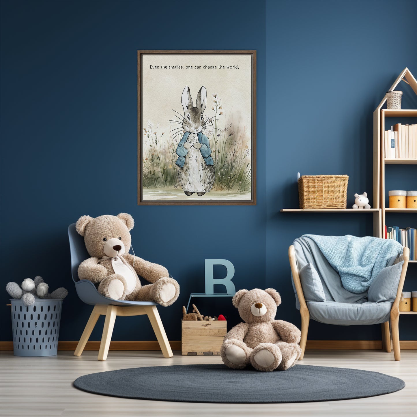 Even The Smallest One Peter Rabbit Framed Canvas Art