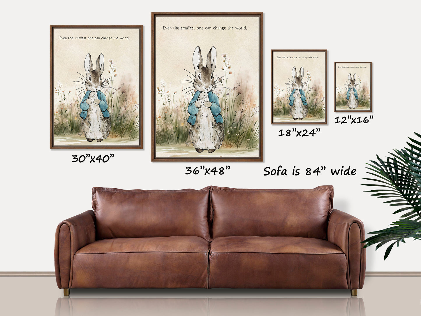 Even The Smallest One Peter Rabbit Framed Canvas Art