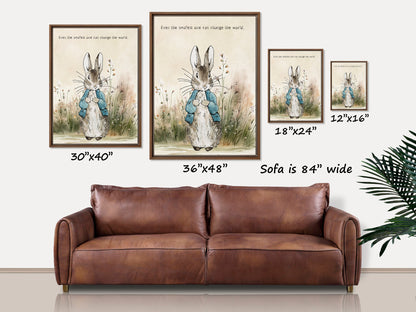 Even The Smallest One Peter Rabbit Framed Canvas Art