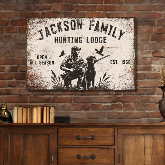 Personalized Family Hunting Lodge Sign