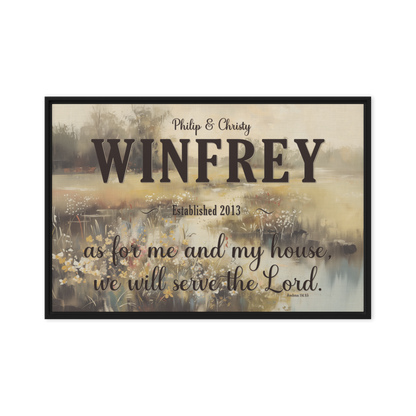 As For Me and My House Personalized Framed Canvas Wall Art