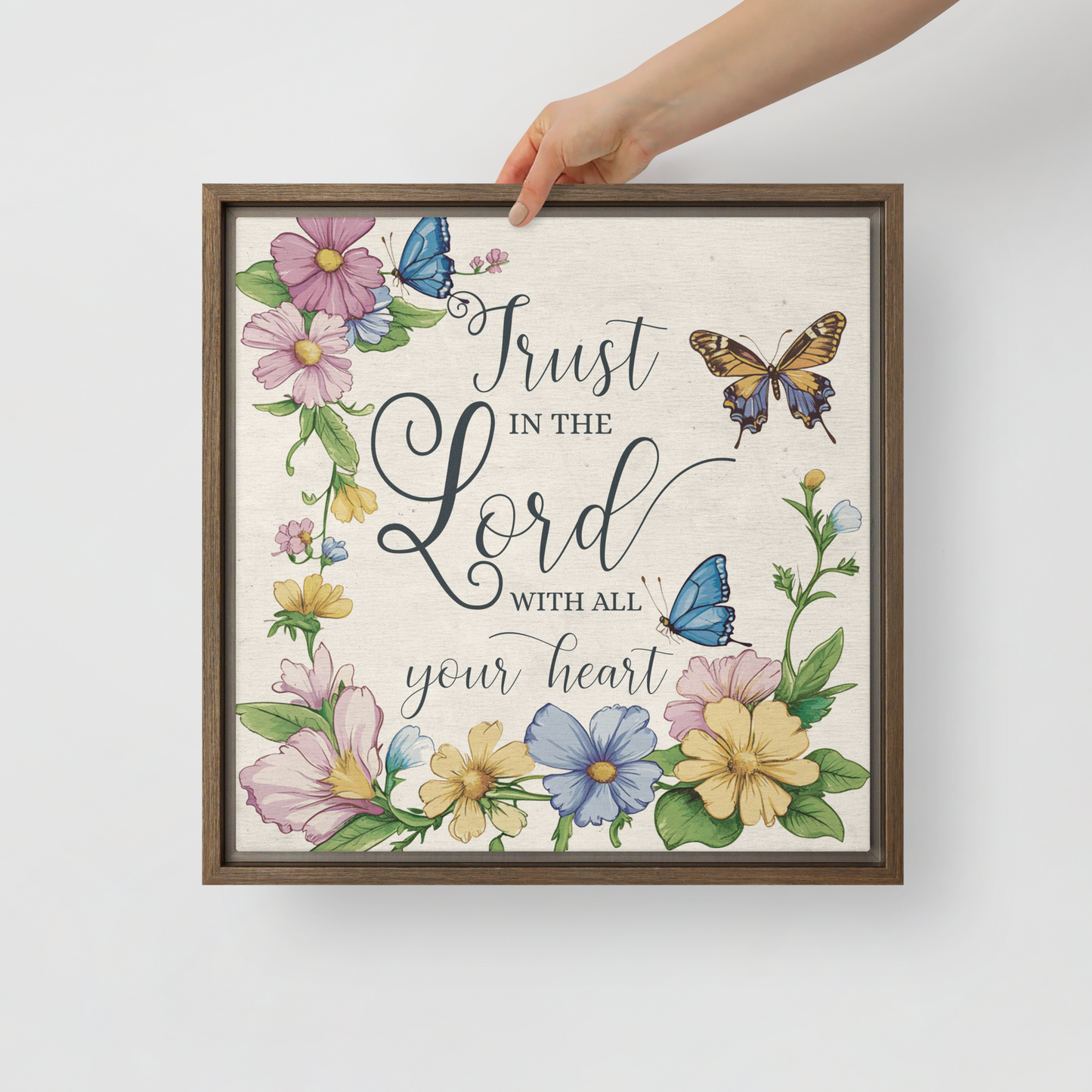 Trust in the Lord Framed Canvas Print