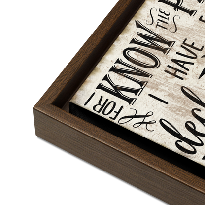 Jeremiah 29:11 Framed Canvas Print
