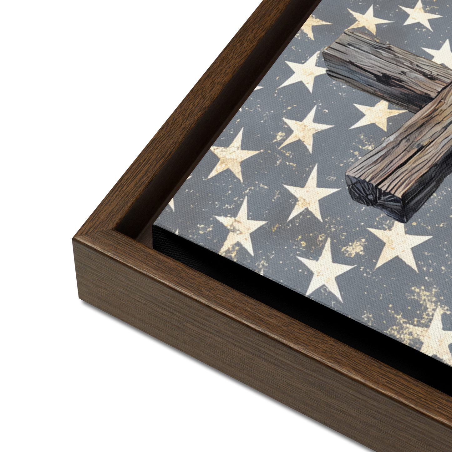 Christian Patriotic Wood Framed Canvas
